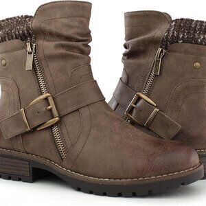 Brand New Women's Combat Boots Khaki Size 8